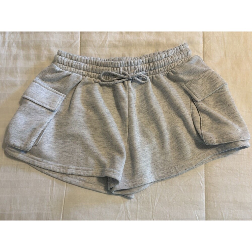 Faded Rose Essentials Shorts Womens Sz Large Gray Pockets Sweatshorts